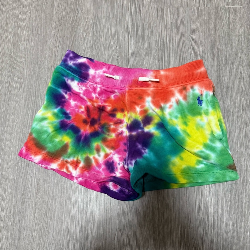 Colorful Tie-Dye Polo Shorts (Girls)